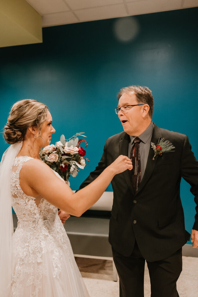 brida and dad first look