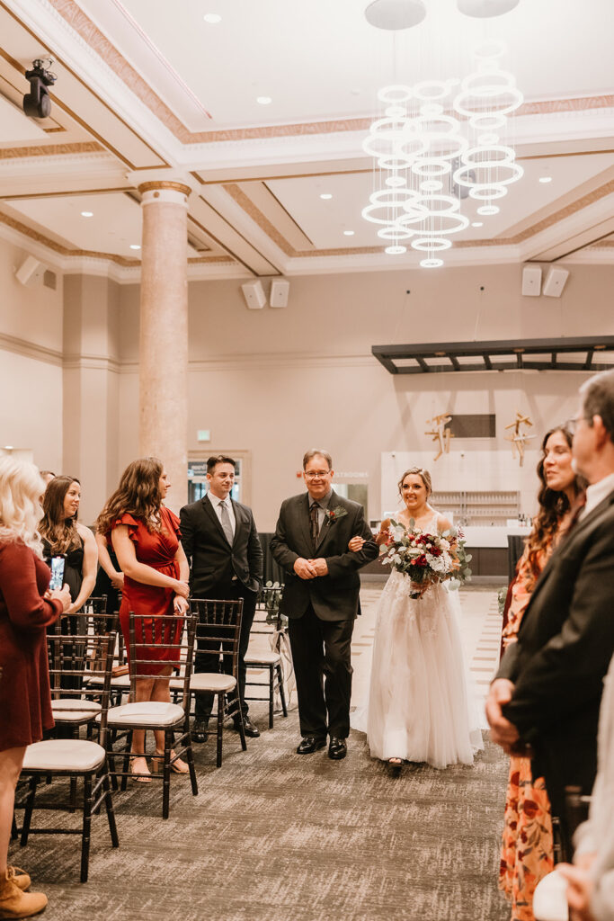 bride walking down the aisle