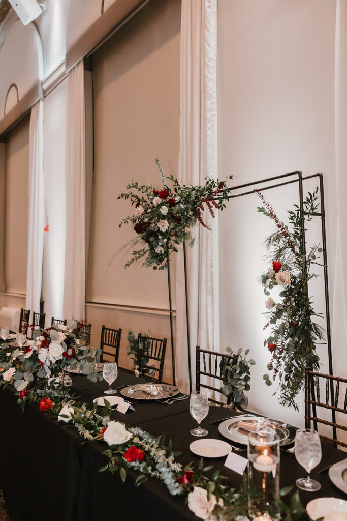 Winter wedding florals