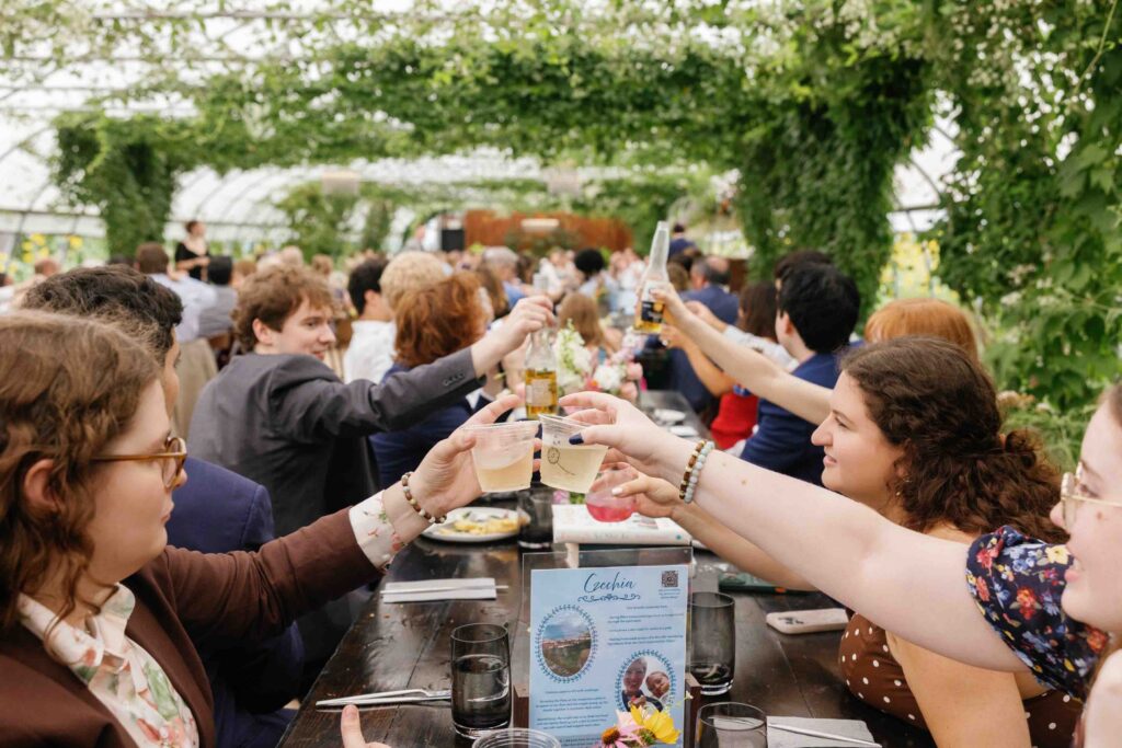 Of the Land Wedding Venue - Toasting to speeches